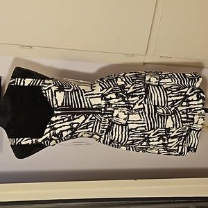 Hello Miss Black & White Graffiti Dress S